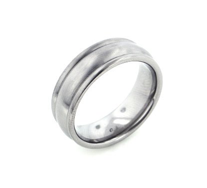 7mm Wide Mens Solid Titanium Classic Wedding Band Ring(Sizes 6,7,8,9,10,11,12,13,14)
