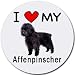 I Love My Affenpinscher Round Mouse Pad