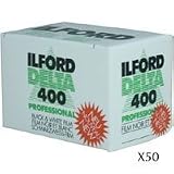 Ilford Delta Pro 400 Fast Fine Grain Black and White Film, ISO 400, 35mm, 36 Exposures - Propack 50