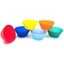 Kitchen Supply Silicone Baking Cups, Set of 6, 3-inch Muffin Cups