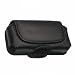 Brand New BLACK Premium Executive and Elegant Horizontal (Sideways) Leather Carrying & Protection Case with Magnetic Closure & Belt Clip & a UNIVERSAL SCREEN PROTECTOR for SAMSUNG HELIO FIN A513 / HELIO FIN A-513 by AccessoryWizard