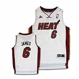 NBA Youth Miami Heat LeBron James Swingman Home Jersey  (White, Medium)