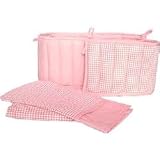 Tadpoles Classics Gingham Pink - 3 Piece Gingham Porta-Crib Set