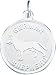 Sterling Silver German Shepherd Disc Charm Pendant New