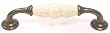 Top KnobS-Chateau Collection M88 D-Handle in German Bronze and Bone Crackle