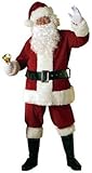 IMAGE OF Premier Velvet Santa Suit with Beard and Wig Set - Size Large/Standard, 40 to 48