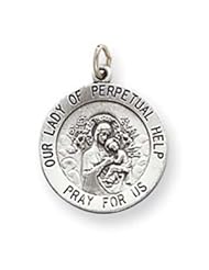 Sterling Silver Our Lady of Perpetual Help Medal