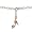 Anker-Fusskettchen Silber Schuh 25 cm, Artikelbeschreibung: vergoldet rose, Kettenart: Anker, Länge: 25 cm, Verschluss: Karabiner