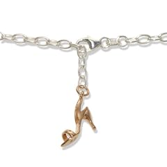 Anker-Fusskettchen Silber Schuh 25 cm, Artikelbeschreibung: vergoldet rose, Kettenart: Anker, L&auml;nge: 25 cm, Verschluss: Karabiner