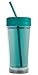 Mighty Mug Spill-Free Ice Tea & Coffee Tumbler with Straw, Double-Walled, Unspillable Cup, Condensation-Free, Unbreakable Tritan Plastic, BPA Free, (Teal, 20oz)