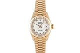 Rolex Ladies Yellow Gold President White Roman Dial
