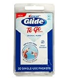 Glide To Go Floss Sachets To Prevent Gingivitis, Unflavored - 30 Ea