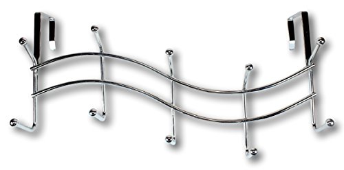 bogo Brands Coat Hook Rack - Easy Over Door Installation (10 Hook)