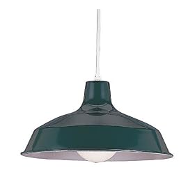 Sea Gull Lighting 6519-95 One-Light Pendant, Green Finish with White Cord by Sea Gull Lighting