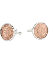 925 Sterling Silver Sterling Cufflink Set W\ Ind Hd Pendant