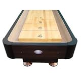 Playcraft Woodbridge 9' Espresso Shuffleboard with Camel carpet SHUF9-ESC