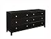 Drawer Dresser Contemporary Style in Solid Black Finish