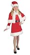 Girls Little Miss Santa Costume