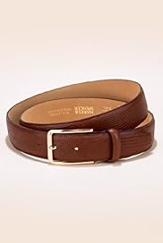 Leather Lizard Skin Design Rectangular Buckle Belt