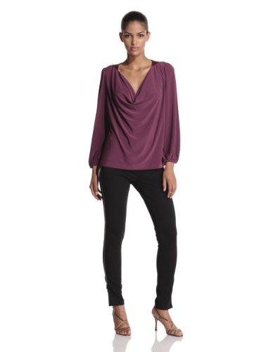 Halston Heritage Women's Beaded Cowl Blouse