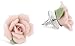 1928 Bridal Classic Porcelain Rose Button Earrings