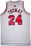 Tyrus Thomas Autographed / Signed White Swingman Chicago Bulls Basketball Jersey