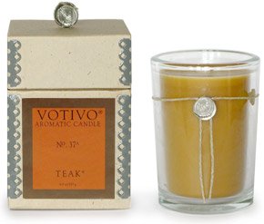 Votivo Teak Glass Candle