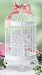 20" WHITE BIRDCAGE CARD HOLDER