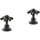 KOHLER K-98068-3M-2BZ Artifacts Bathroom sink prong handles, Less Spout, Oil-Rubbed Bronze