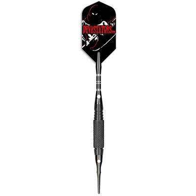 Bottelsen Devastators Black Steal 90% Tungsten Soft Tip Coarse Knurl Dart, 18 Gram On Sale