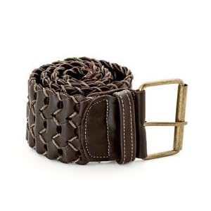 Buy Salma Chocolate Braid Leather Belt: Chocolate Belt by Motif 56