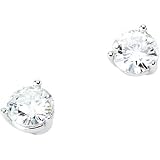 1 1/2 Ct Moissanite Stud Earrings In 14K White Gold