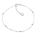 ZEEme Fu&szlig;kette 22,5+2cm lange Veneziakette die durch 5 Kugeln mit einem Durchmesser vom 3mm unterbrochen wird 296200051