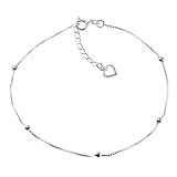 ZEEme Fußkette 22,5+2cm lange Veneziakette die durch 5 Kugeln mit einem Durchmesser vom 3mm unterbrochen wird 296200051