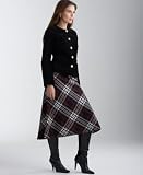 Charter Club Quilted Velveteen Jacket & Long Plaid Skirt