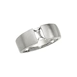 Sterling Silver 5/8 ct. Straight Baguette Cut Cubic Zirconia Ring