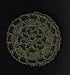 Olive Green Floral Crocheted Hair Bun Cover- LARGE