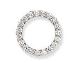 14k White Gold & Diamond Circle Pendant (1.50ctw)
