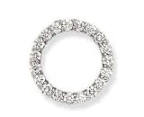 14k White Gold & Diamond Circle Pendant (1.50ctw)