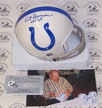 Art Donovan Autographed Baltimore Colts Mini Football Helmet with Inscription
