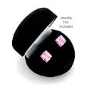 Black Heart Shaped Velvet Earrings Jewelry Gift Box