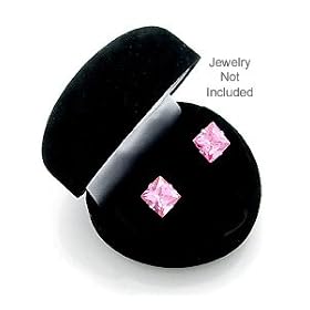 Black Heart Shaped Velvet Earrings Jewelry Gift Box