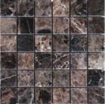 Emperador Dark Select Marble 2x2" Tumbled Mosaic