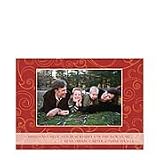 Gold & Red Swirls Photo Card Holiday Digital Photo Cards