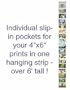 Wall of Frames 6-FOOT hanging photo display strip for horizontal prints - 4x6