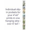Wall of Frames 6-FOOT hanging photo display strip for horizontal prints - 4x6