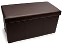 Homz Double Faux Leather Storage Ottoman