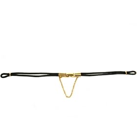 Watch Band Black Cord with Gold plated Clasp for Antique Watches