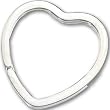 Sterling Silver Heart Shape Key Ring
