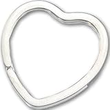 Sterling Silver Heart Shape Key Ring